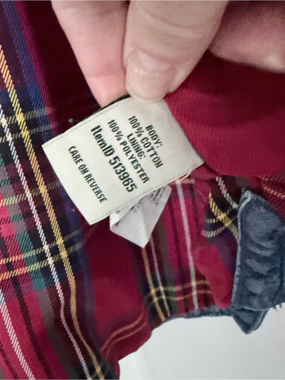 L.L. Bean Heritage Washed Denim Shirt Plaid Flannel Lined Tartan Button Down XL - Picture 6 of 7
